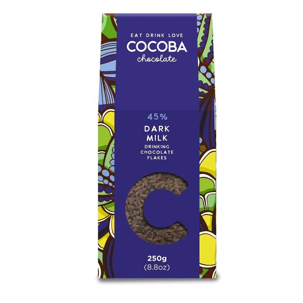 45% Dark Milk Drinking Chocolate Flakes