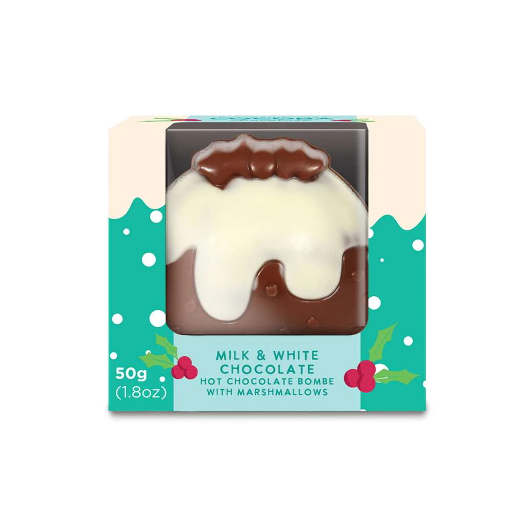 Christmas Pudding Hot Chocolate Bombe (single)