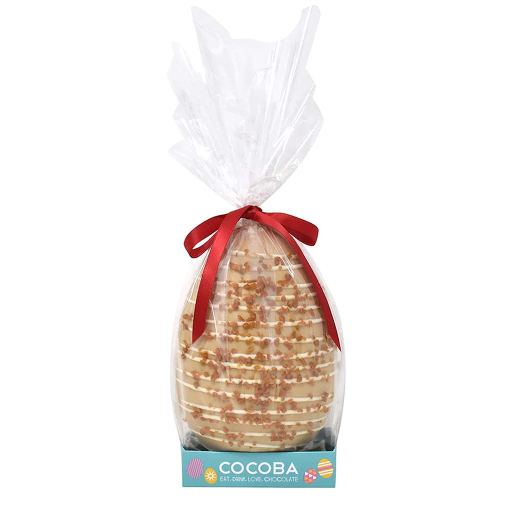 Golden Chocolate Easter Egg with Caramel Shards - Image 2