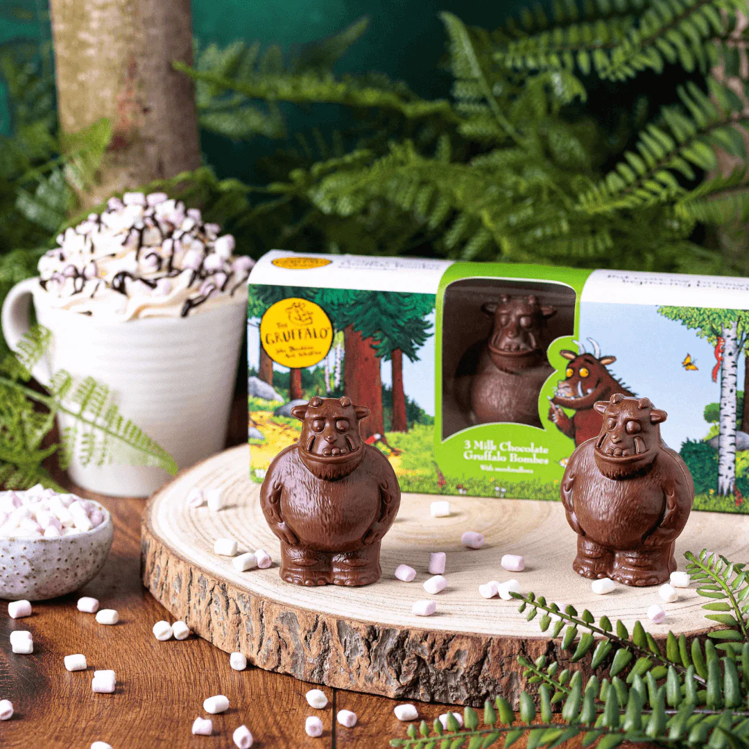 Gruffalo Hot Chocolate Bombes with Marshmallows (3 Bombes) - Image 2
