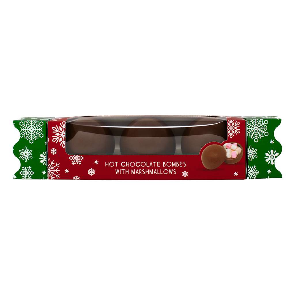 Milk Chocolate Hot Chocolate Bombe Cracker with Marshmallows