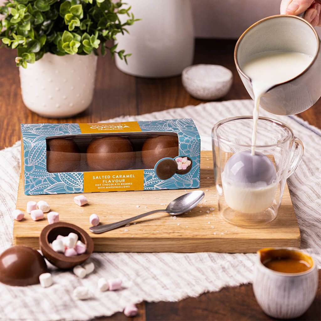 Salted Caramel Hot Chocolate Bombe (3 bombes) - Image 2
