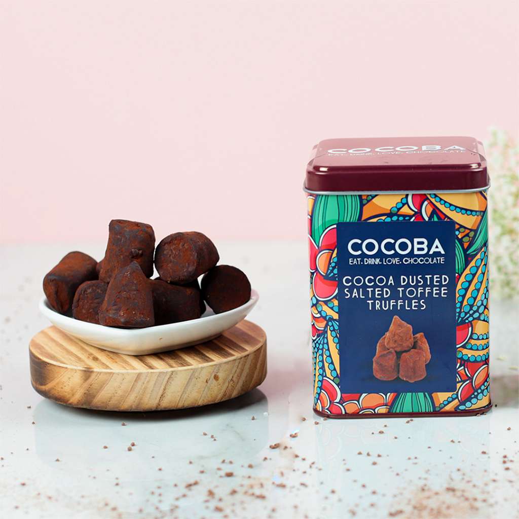 Cocoa Dusted Salted Toffee Truffle Gift Tin - Image 2