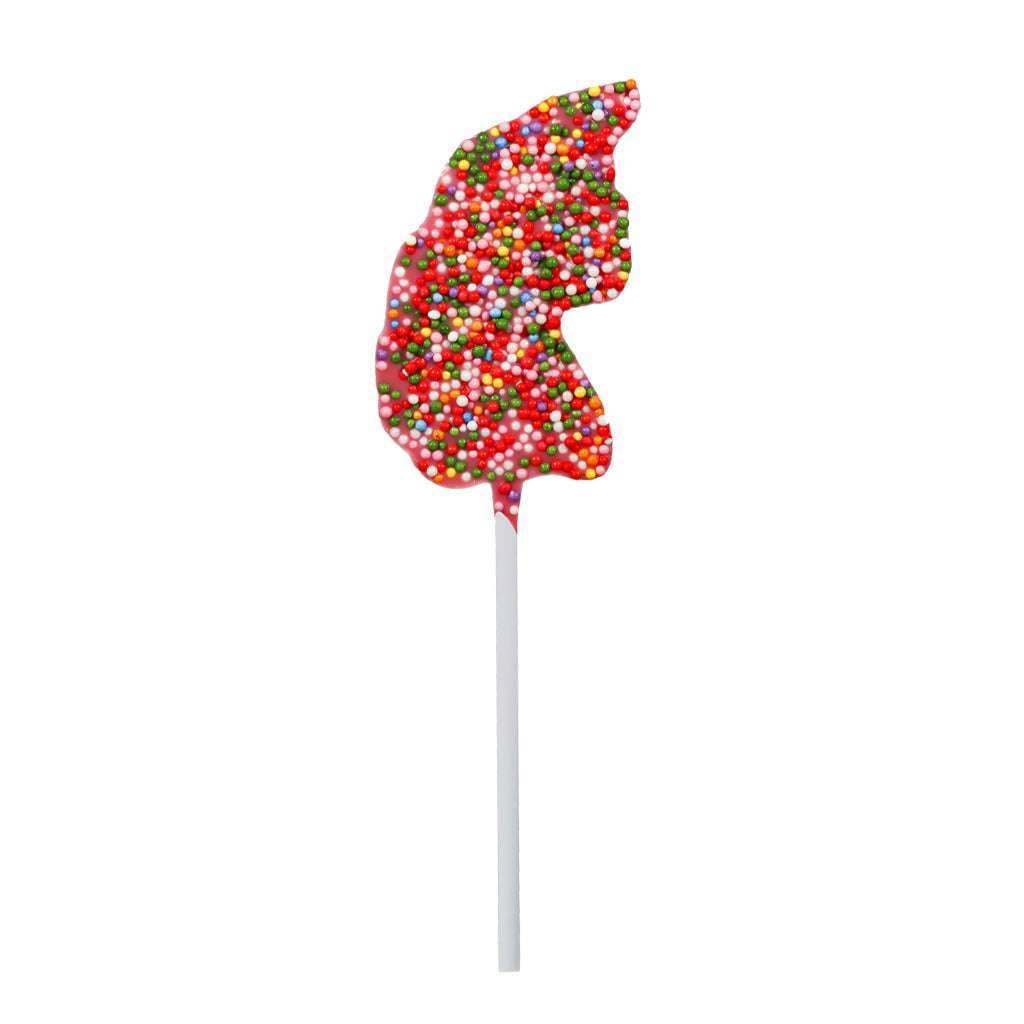 White Unicorn Lollipop with Sprinkles - Image 3
