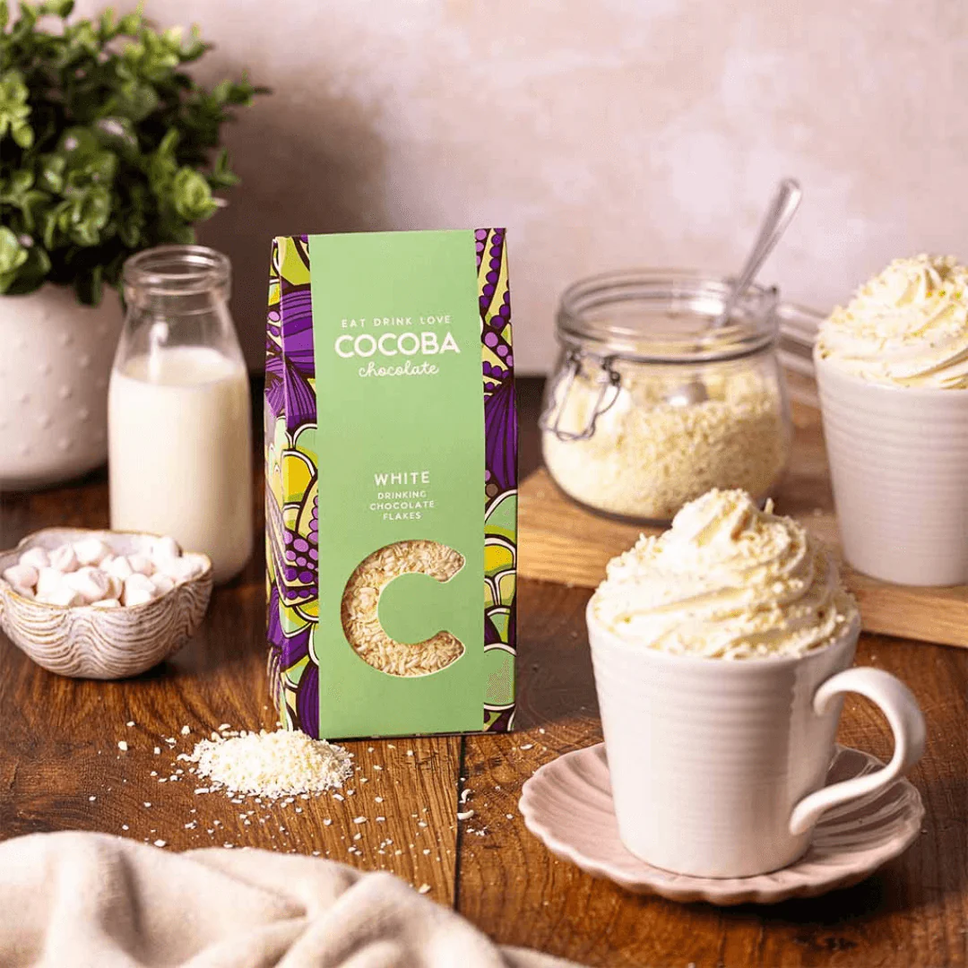 White Drinking Chocolate Flakes - Image 2