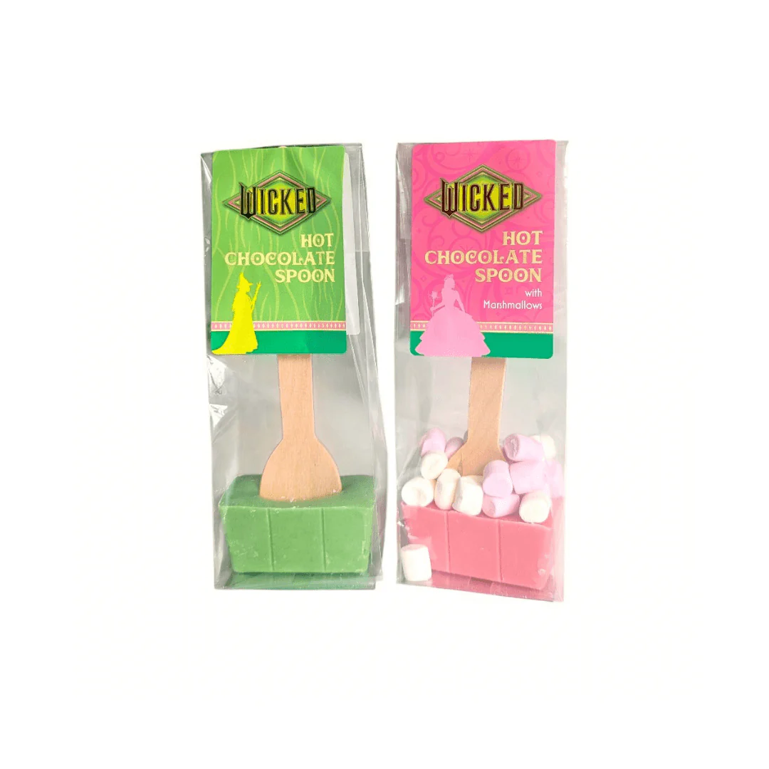 Wicked Hot Chocolate Spoons - Pink & Green Hot Chocolate Stirrers - Image 2
